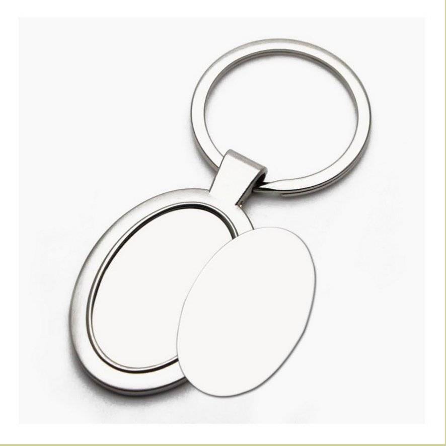 Breloc metalic oval sublimabil