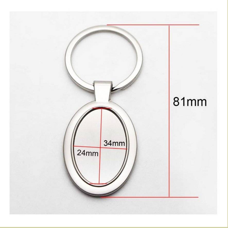 Breloc metalic oval sublimabil