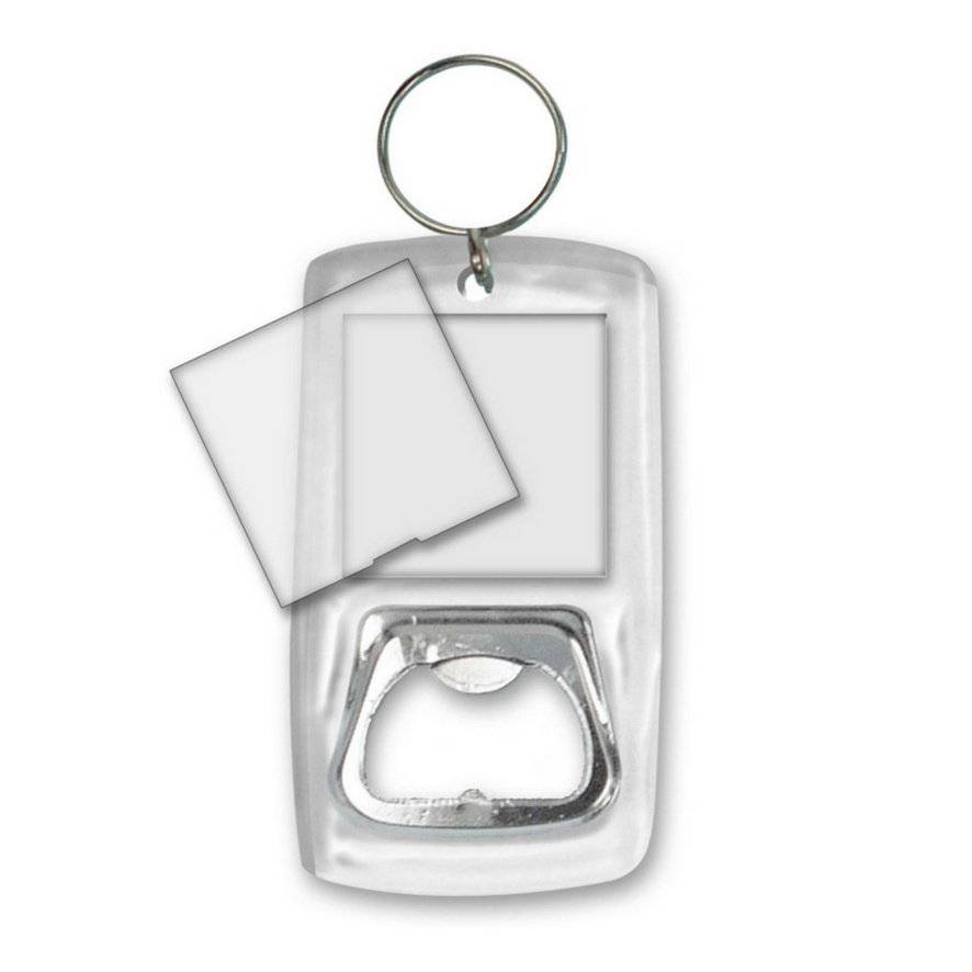 Breloc plastic insertie foto desfacator