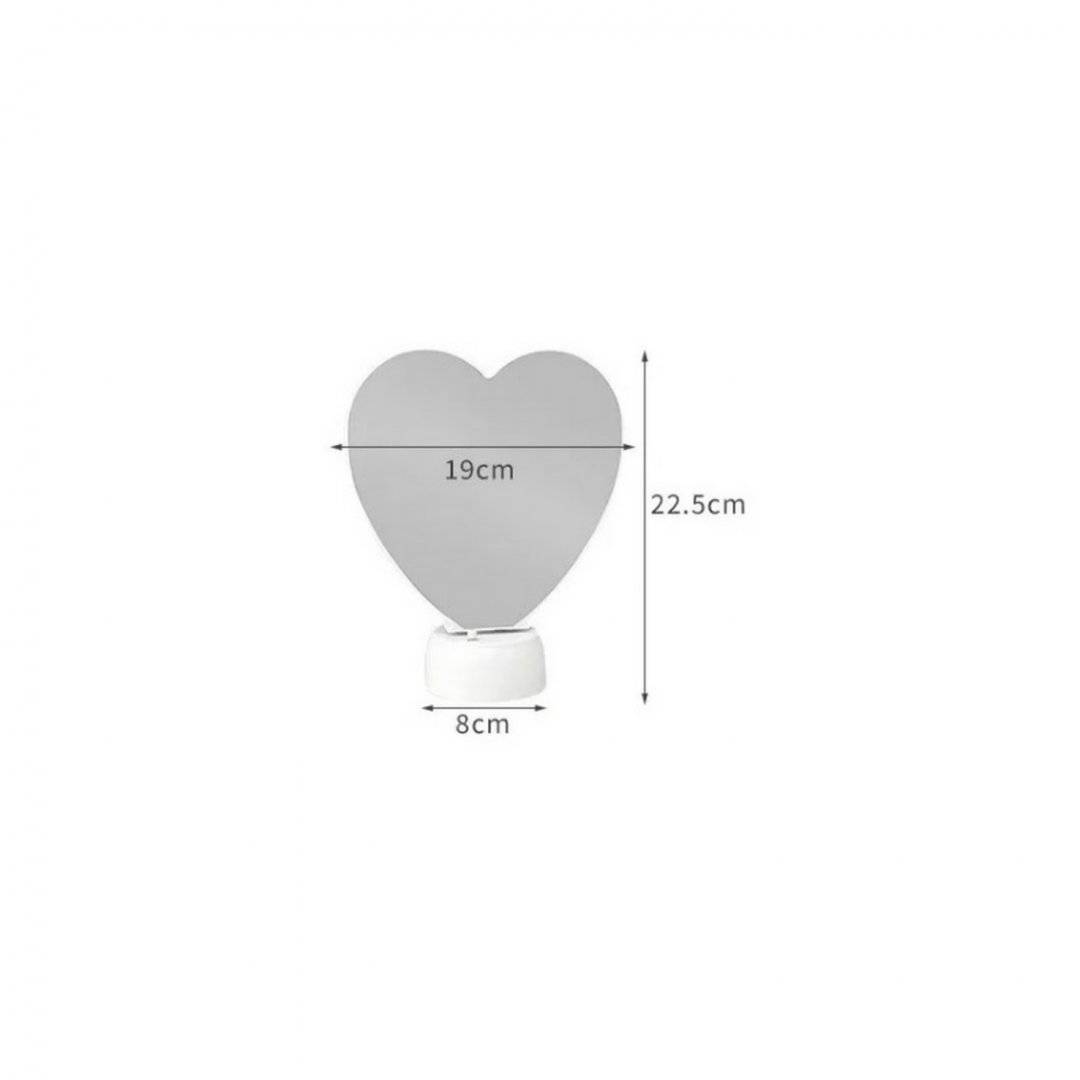 OGLINDA CU LED, FORMA INIMA