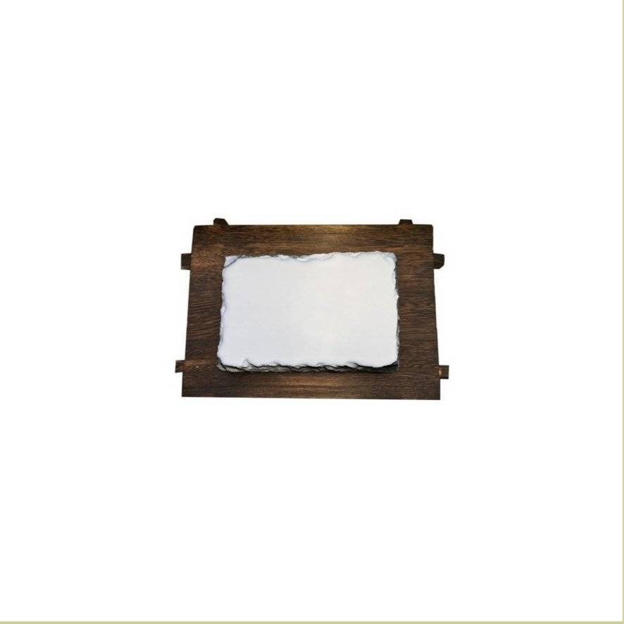 Placa ardezie pe suport de lemn