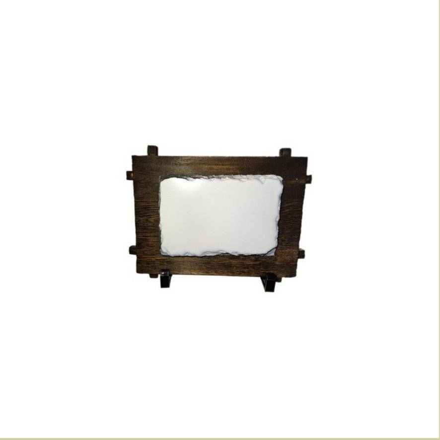 Placa ardezie pe suport de lemn