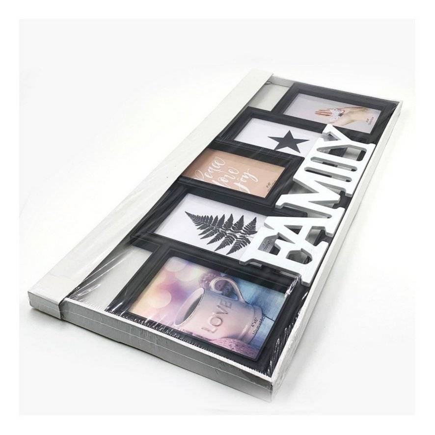 Rama foto colaj neagra FAMILY 5 poze